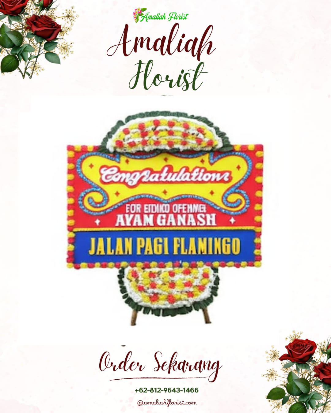 Sewa Papan Bunga Poso